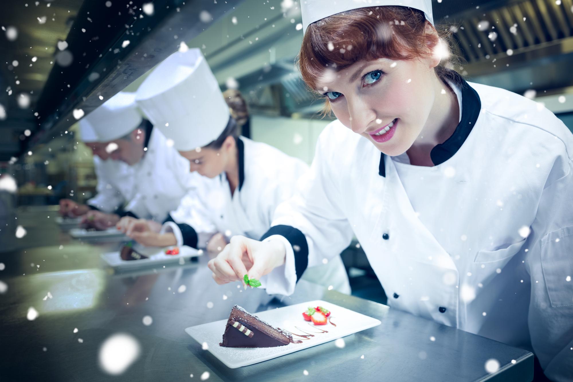 Students tasting and taking notes